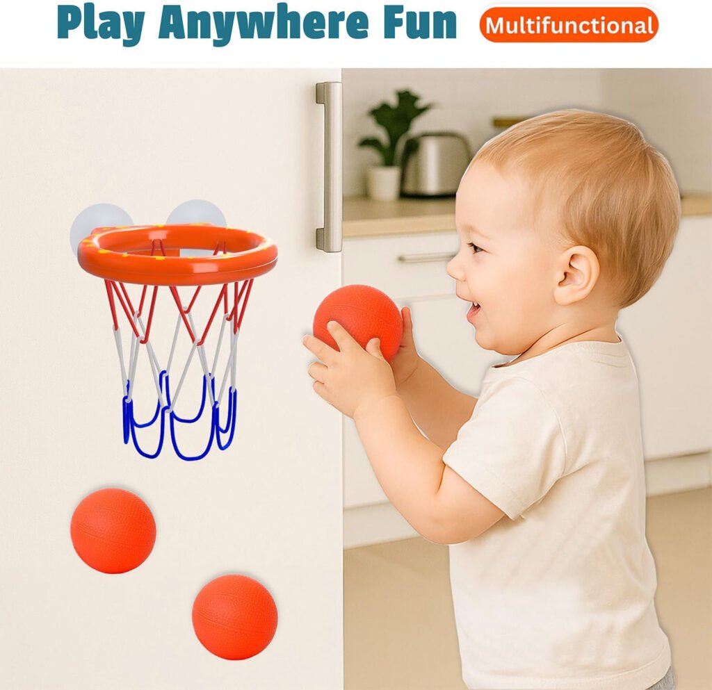 Marppy Bath Toy Basketball Hoop for Toddlers Kids and Boys
