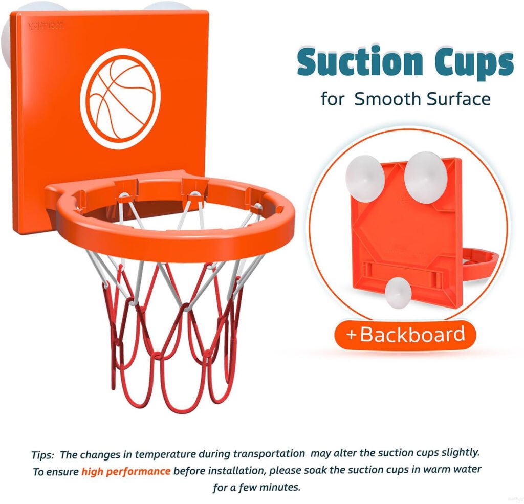 Marppy Bath Toy Basketball Hoop for Toddlers Kids and Boys