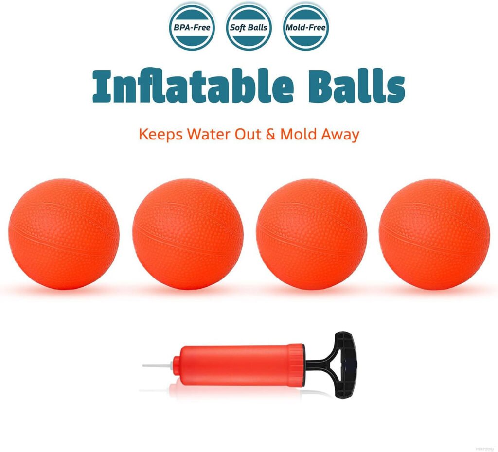 Marppy Bath Toy Basketball Hoop for Toddlers Kids and Boys