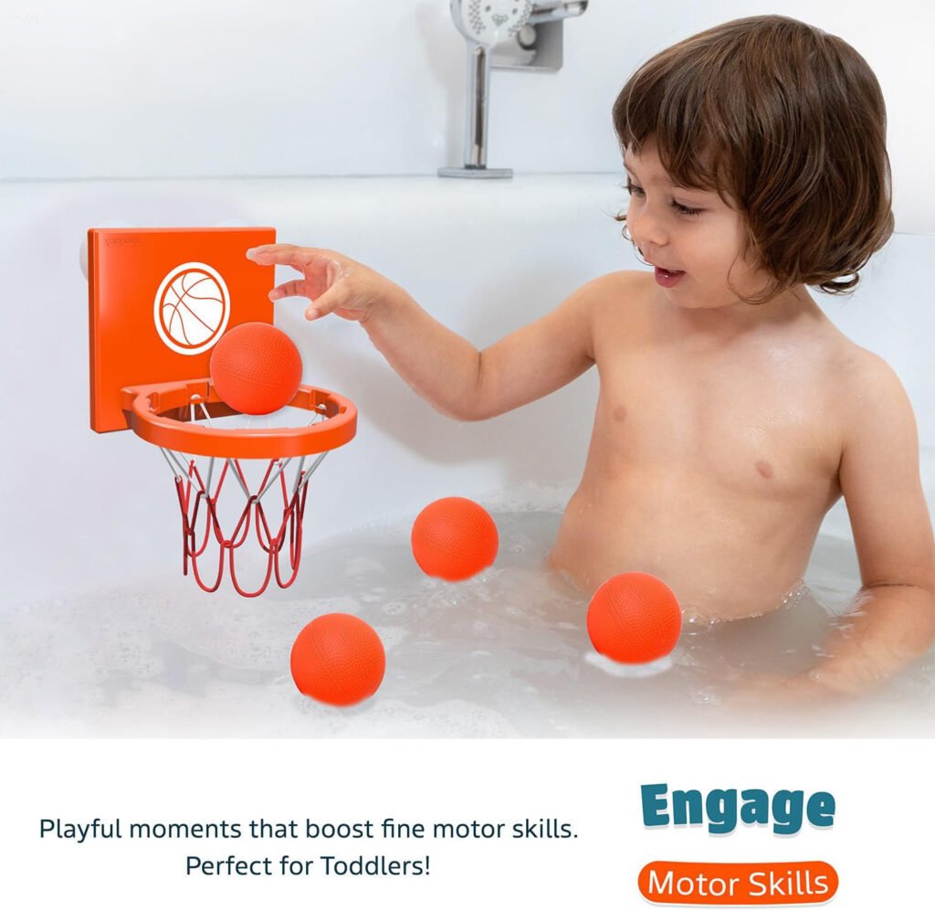 Marppy Bath Toy Basketball Hoop for Toddlers Kids and Boys
