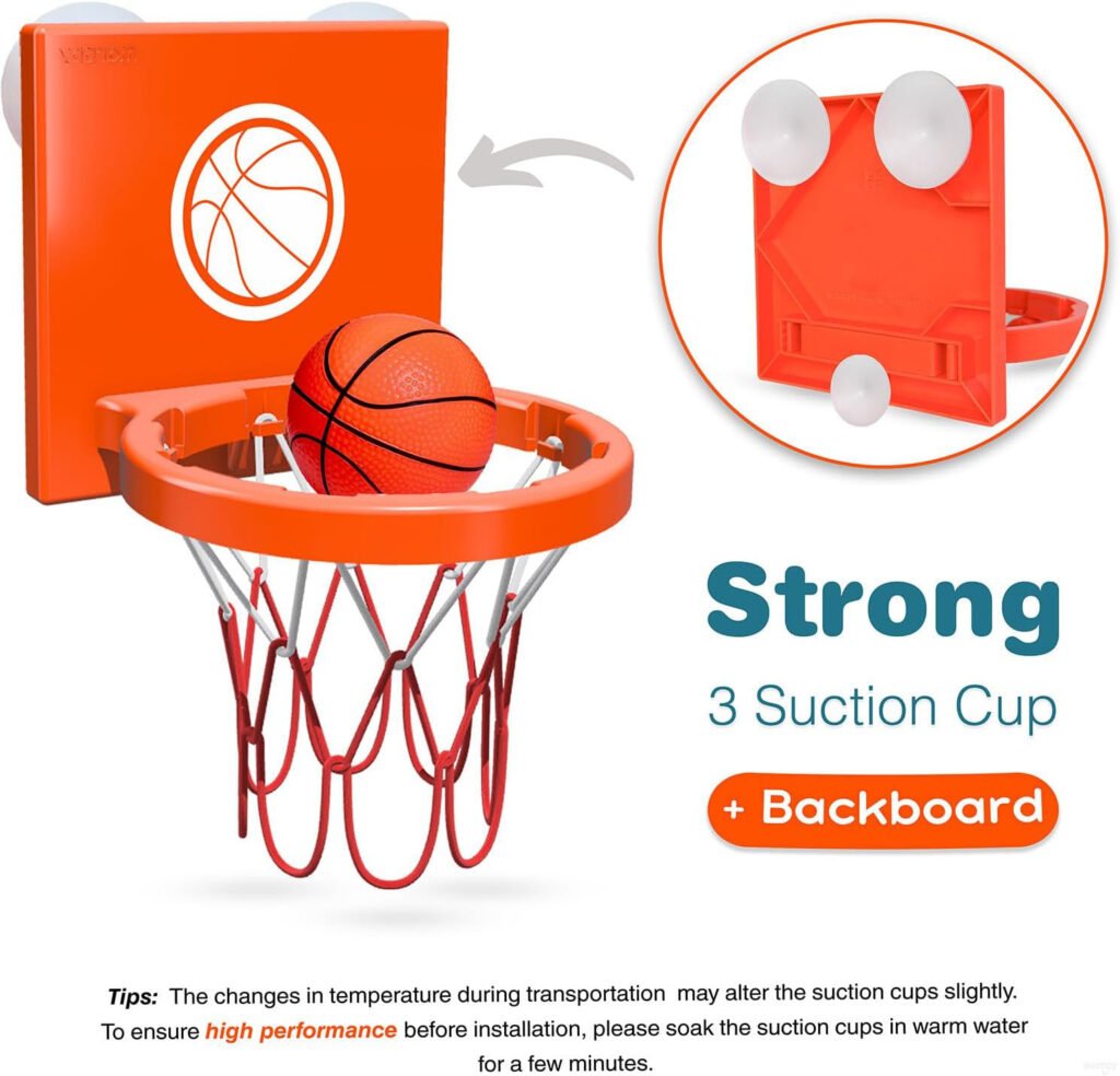 Marppy Bath Toy Basketball Hoop for Toddlers Kids and Boys