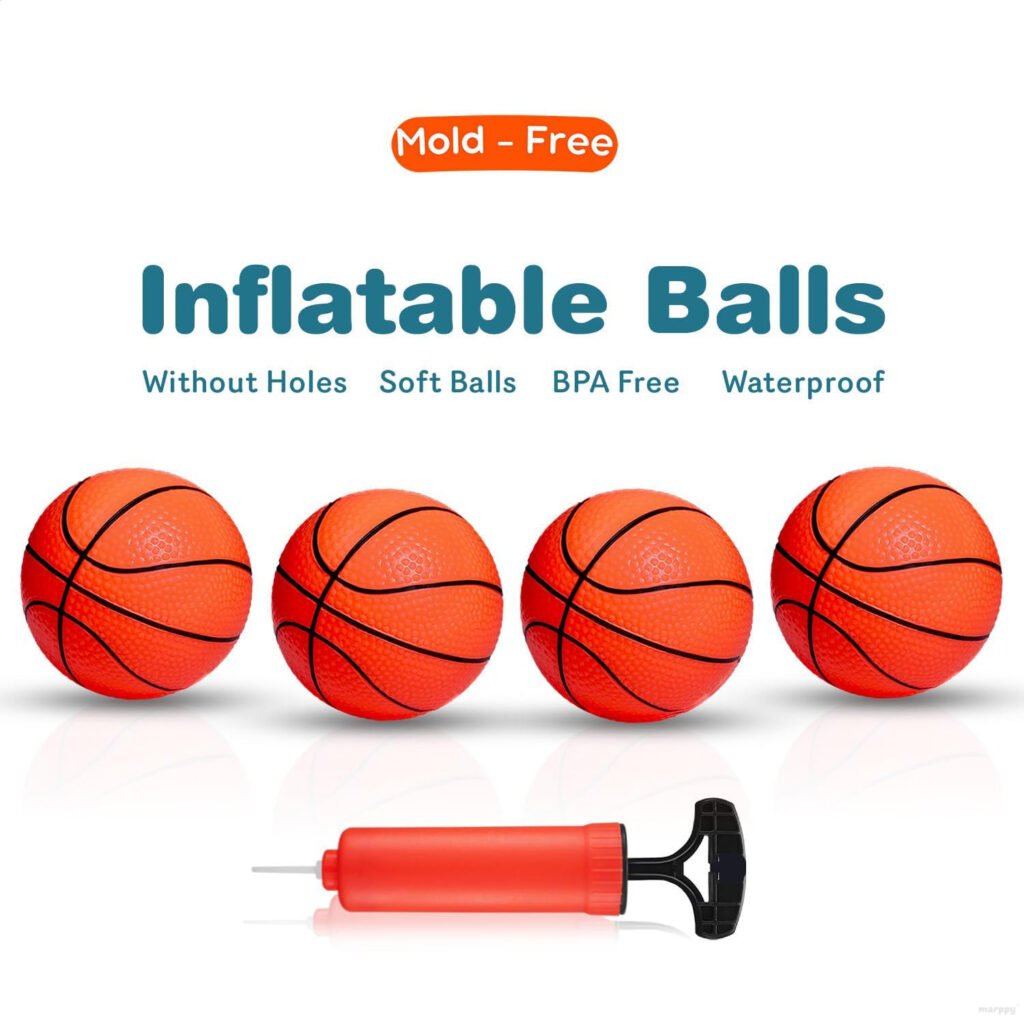 Marppy Bath Toy Basketball Hoop for Toddlers Kids and Boys