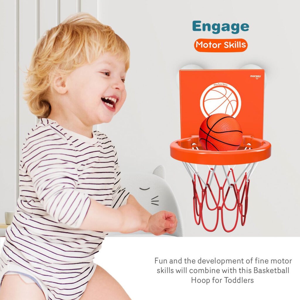 Marppy Bath Toy Basketball Hoop for Toddlers Kids and Boys