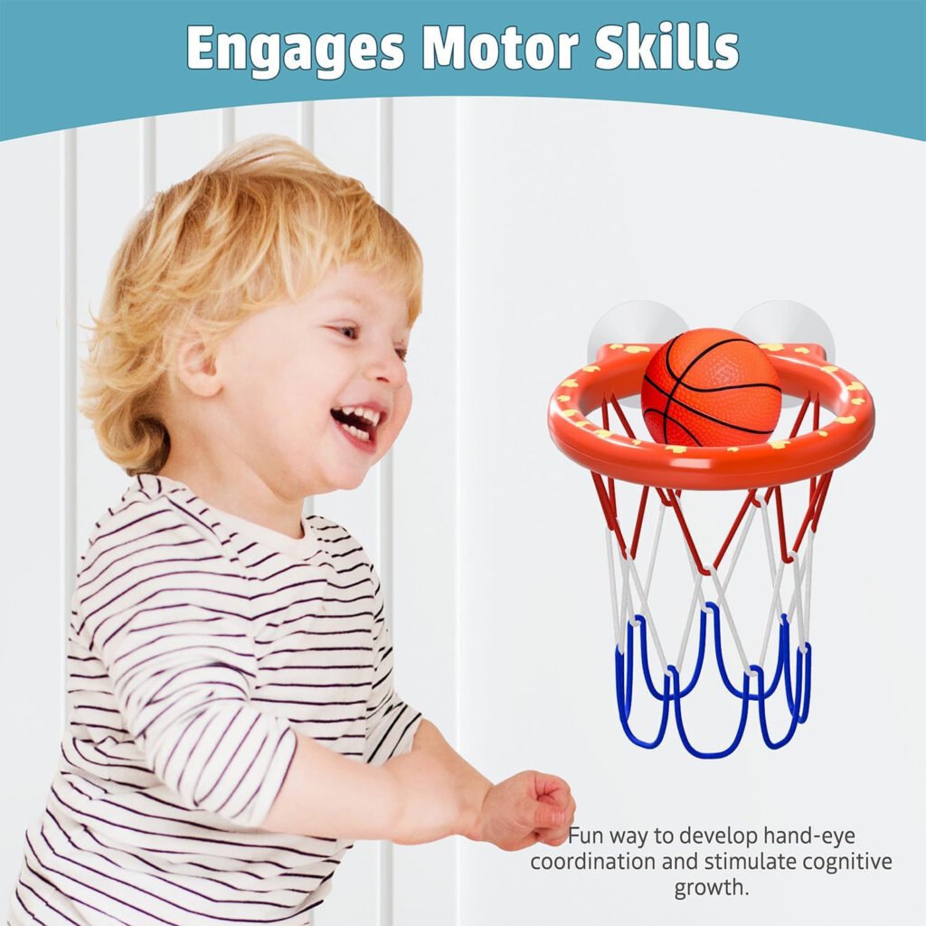 Marppy Bath Toy Basketball Hoop for Toddlers Kids and Boys